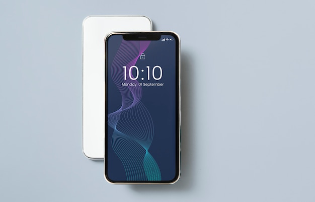 PSD gratuito modello di mockup dello schermo del telefono cellulare premium