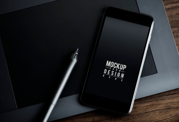 Premium mobile phone screen mockup template