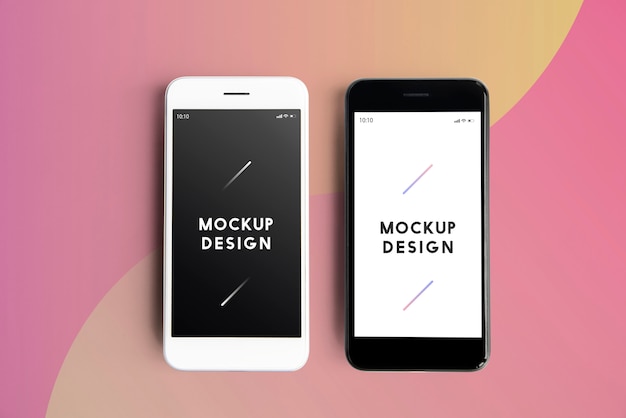 Premium mobile phone screen mockup template