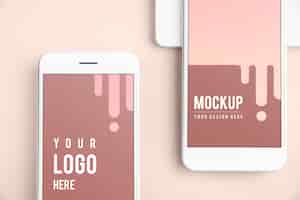 Free PSD premium mobile phone screen mockup template