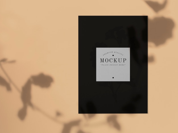 Premium quality black card mockup