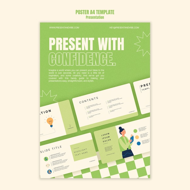 Presentation slides poster template