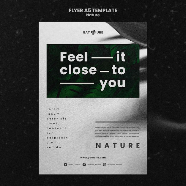 Free PSD preserve nature flyer template