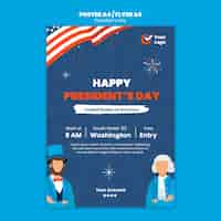 Free PSD presidents day celebration poster template