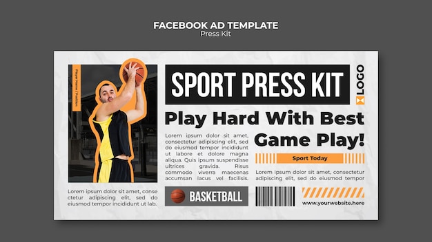 Free PSD press kit facebook template