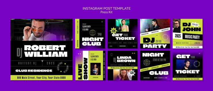 Free PSD press kit instagram posts