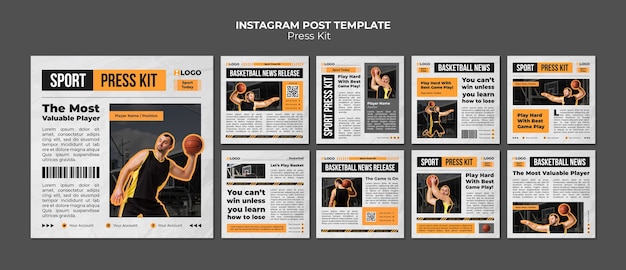 Free PSD press kit instagram posts