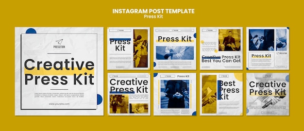 Free PSD press kit template design