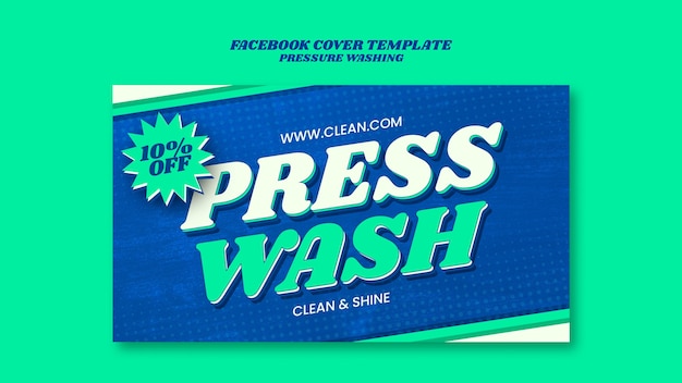 Free PSD pressure washing facebook cover