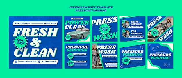 Pressure washing  instagram posts