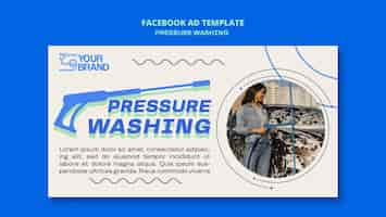 Free PSD pressure washing service facebook template