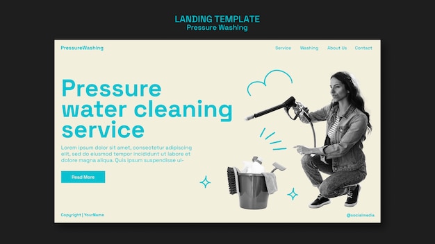 Pressure washing service landing page