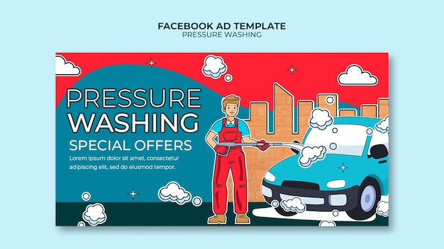 Free PSD pressure washing template design