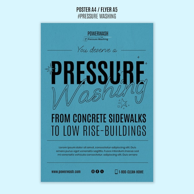 Pressure washing template design