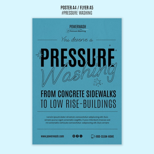 Free PSD pressure washing template design