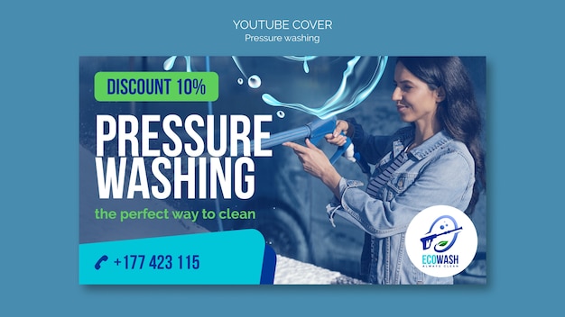 Pressure Washing Template Design – Free PSD Download