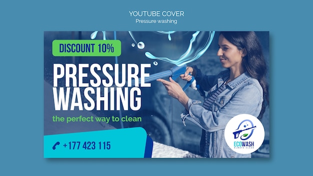 Free PSD pressure washing template design