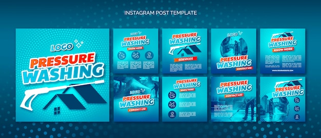 Free PSD pressure washing template design