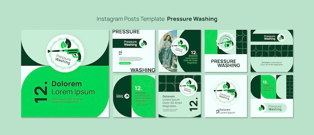 Free PSD pressure washing template design