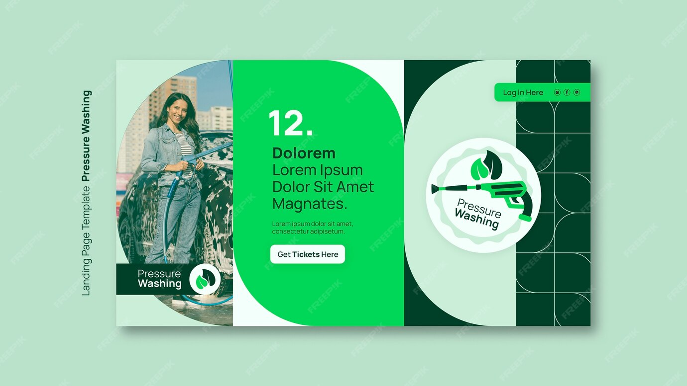 Free PSD Pressure washing template design