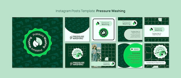 Free PSD pressure washing template design