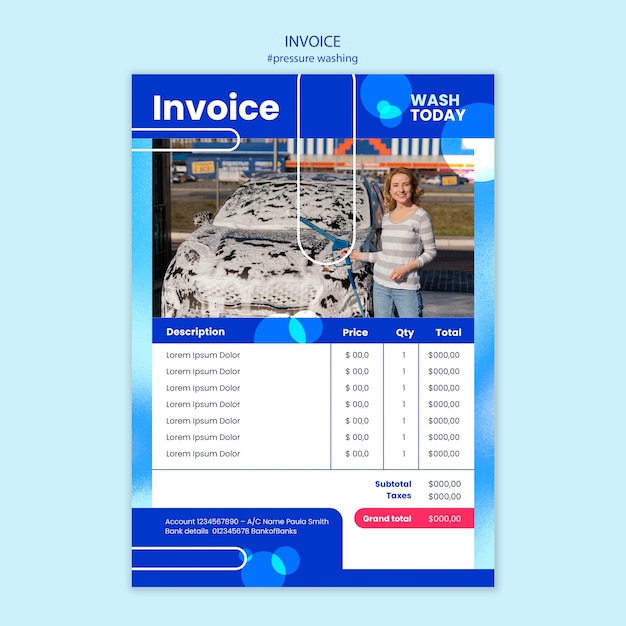 PSD gratuito progettazione del modello di lavaggio a pressione
