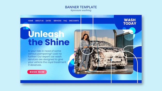 PSD gratuito progettazione del modello di lavaggio a pressione
