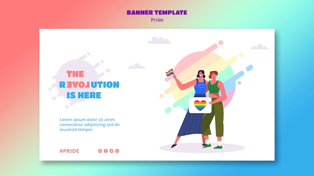 無料PSD プライドデーバナー
