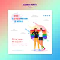 Free PSD pride day flyer template