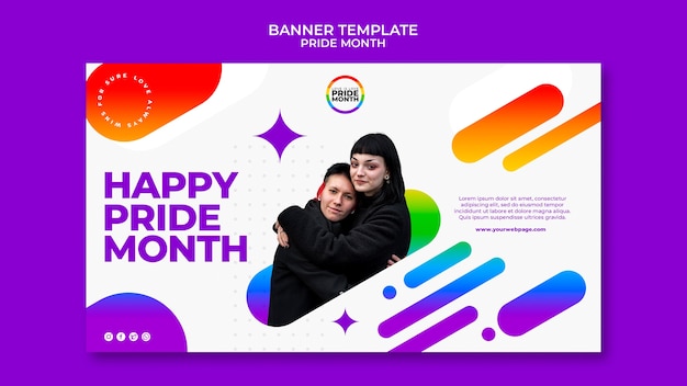 pride month banner design template