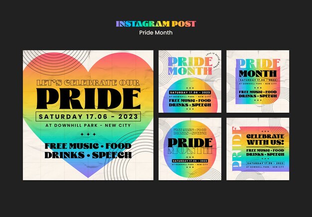 Сообщения в instagram о праздновании месяца гордости