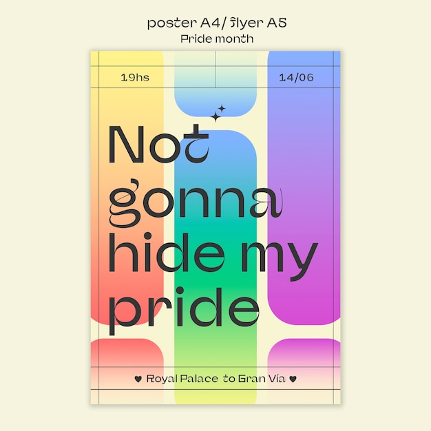 Pride Month Celebration Poster Template: Free PSD Download