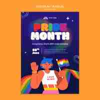 Free PSD pride month celebration poster template