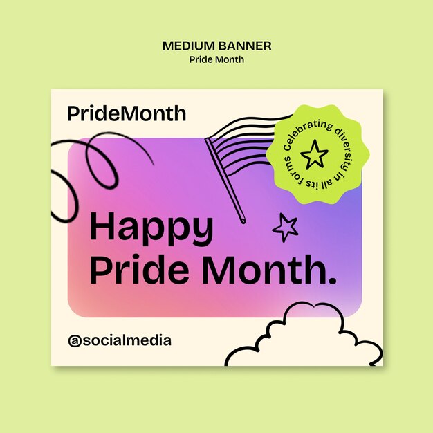 pride month celebration template