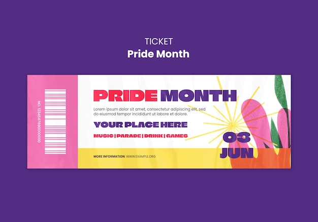 Free PSD pride month  celebration template