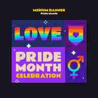 Free PSD pride month celebration template
