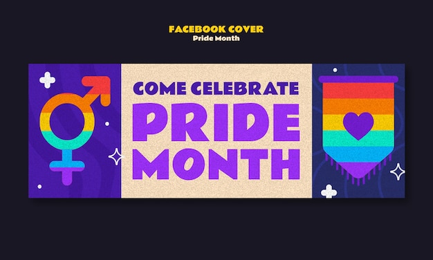 Free PSD pride month celebration template