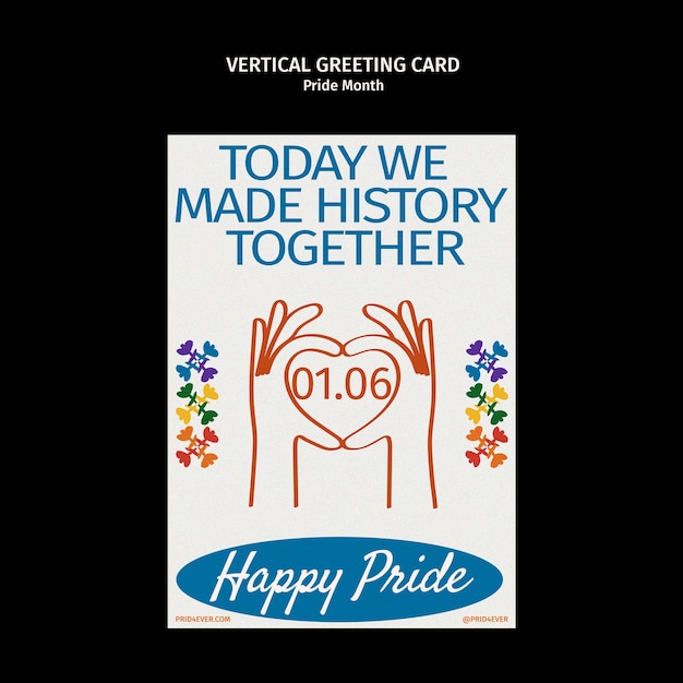 Free PSD pride month  celebration template