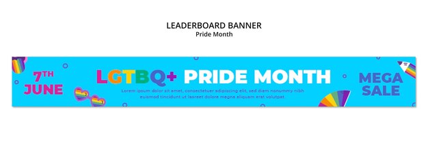Pride month celebration template