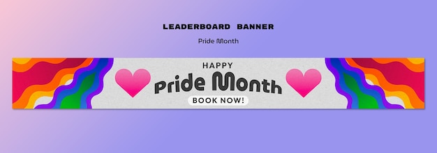 Pride month leader board template design