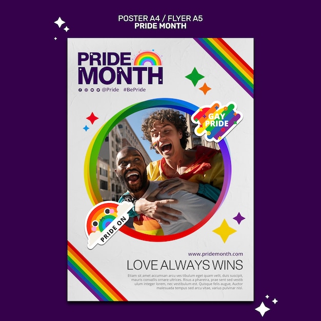 Pride month poster template