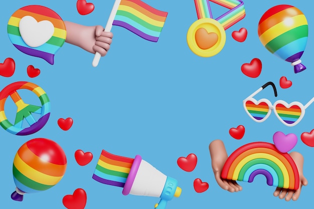 Free PSD pride month sales background
