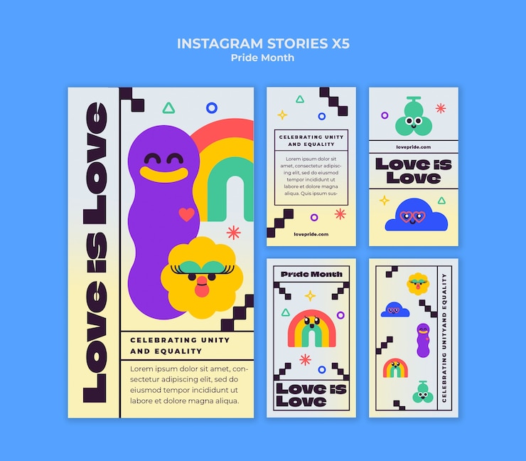 Free PSD pride month template design