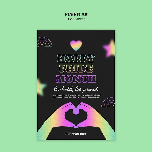 Free PSD pride month template design