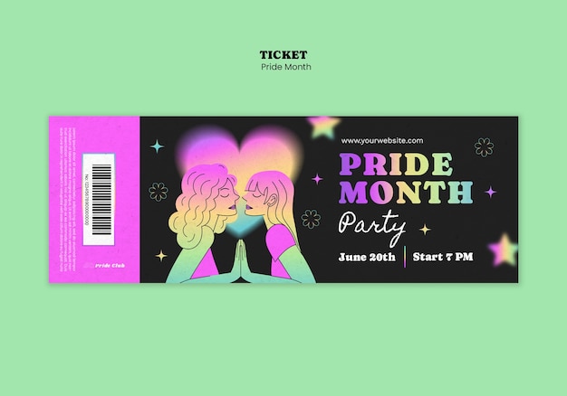 Free PSD pride month template design