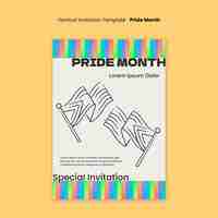 Free PSD pride month template design