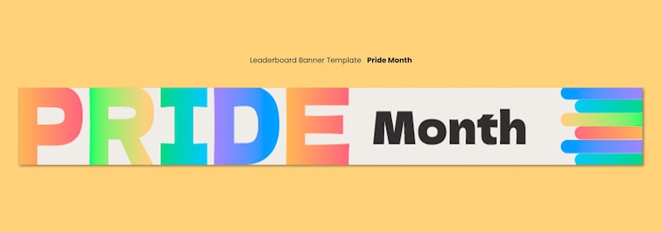 Free PSD pride month template design