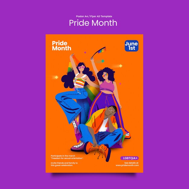 Pride month template design