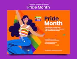 Free PSD pride month template design