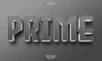 Free PSD prime 3d editable text effect